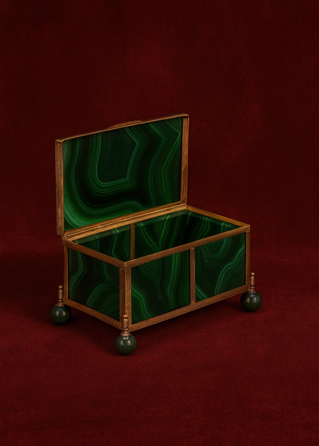 19th Century Malachite Box with Venetian Micromosaic Lid