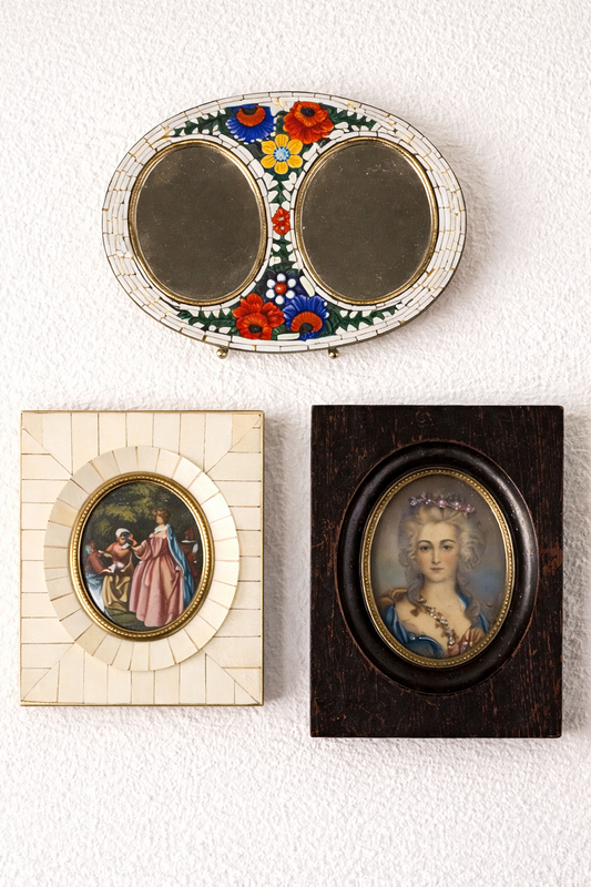 Set of Three Antique Miniature Frames