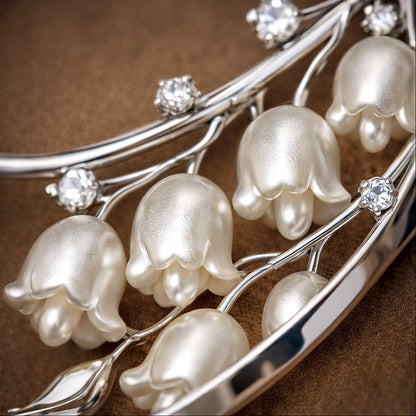 Vintage Lily Of The Valley Silver Necklace Choker